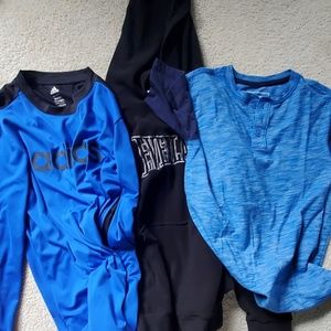 Everlast hottie,adidas, blue button t shirt